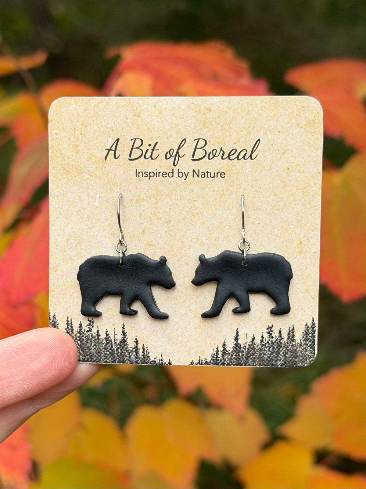 Black Bear Earrings