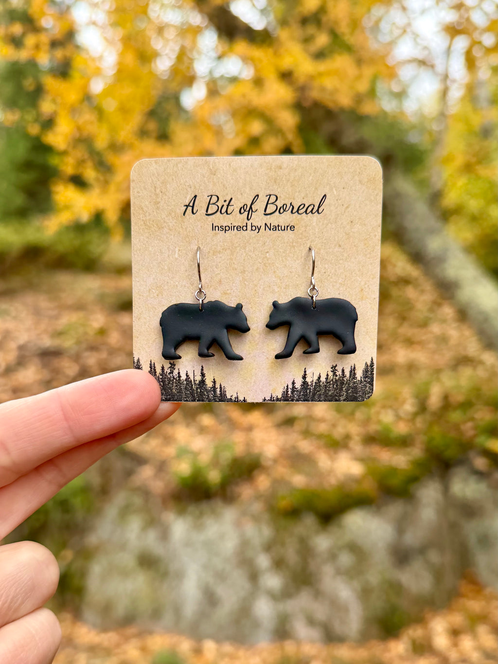 Black Bear Earrings