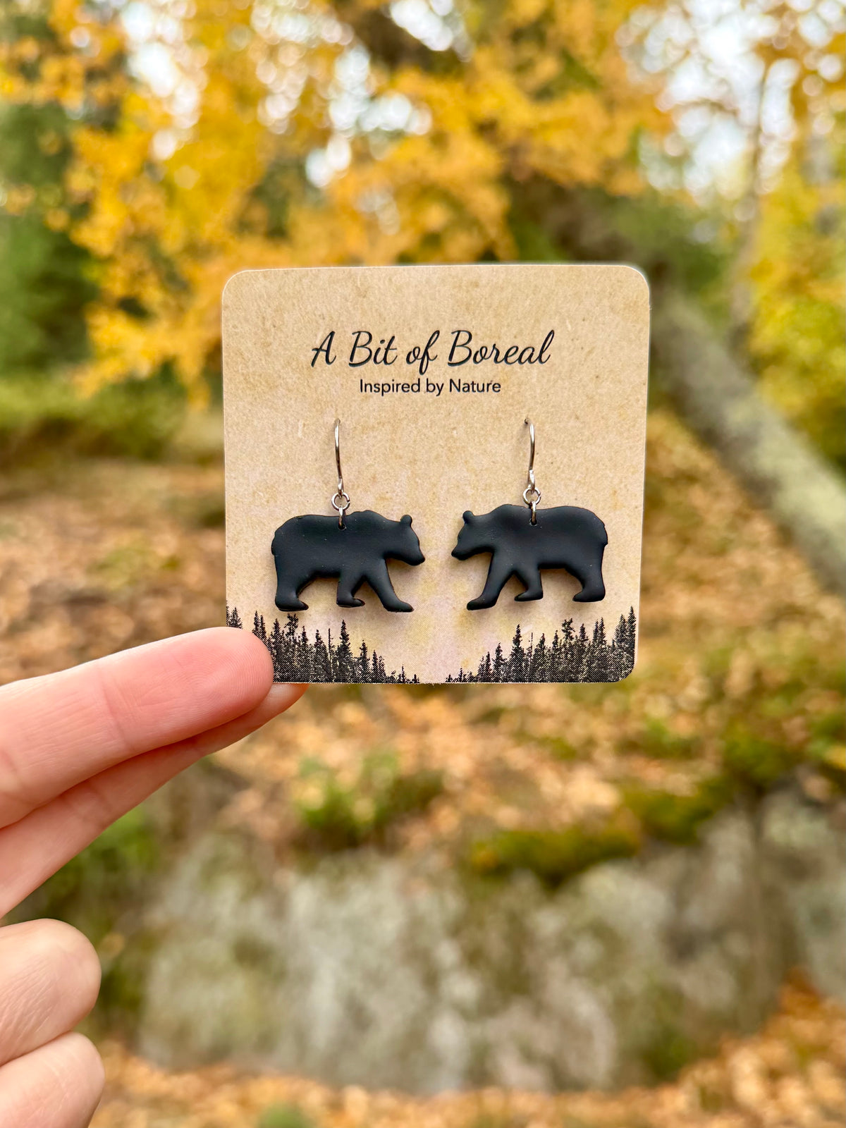 Black Bear Earrings