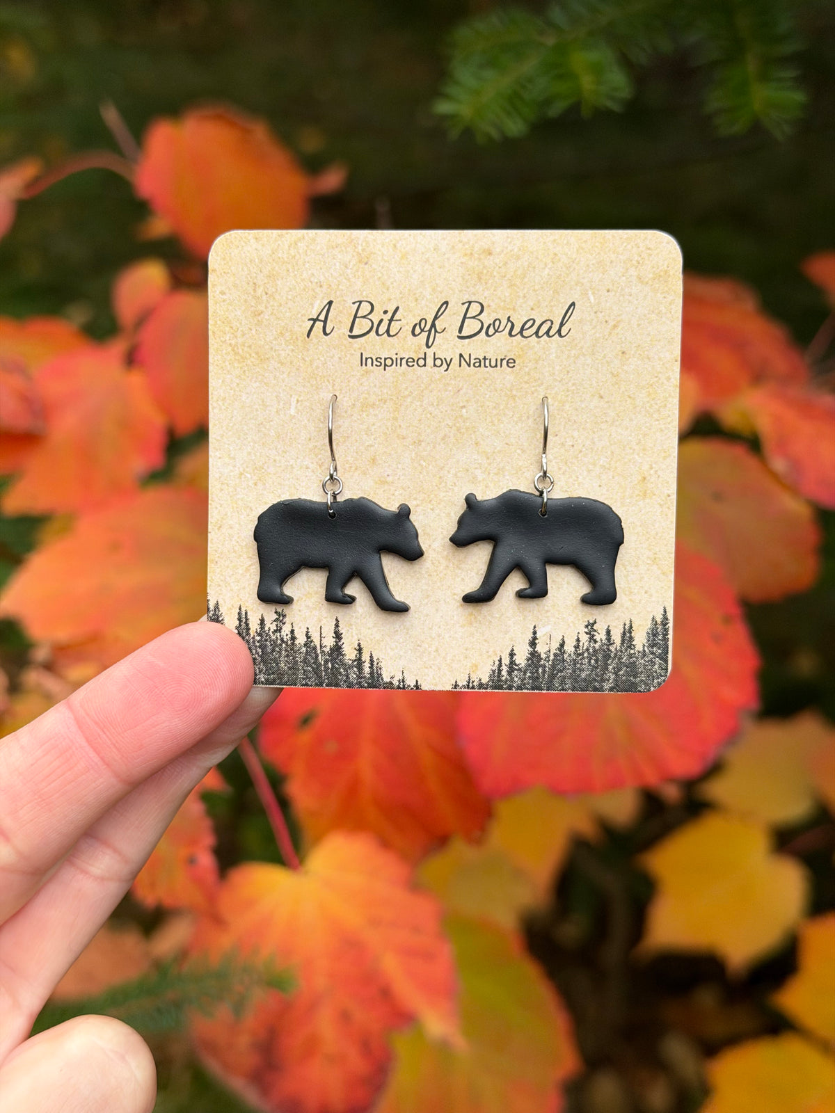 Black Bear Earrings