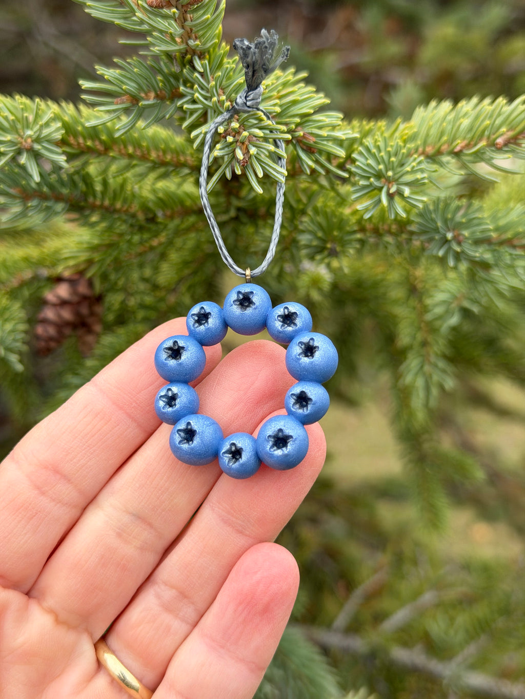 Blueberry Wreath Ornament