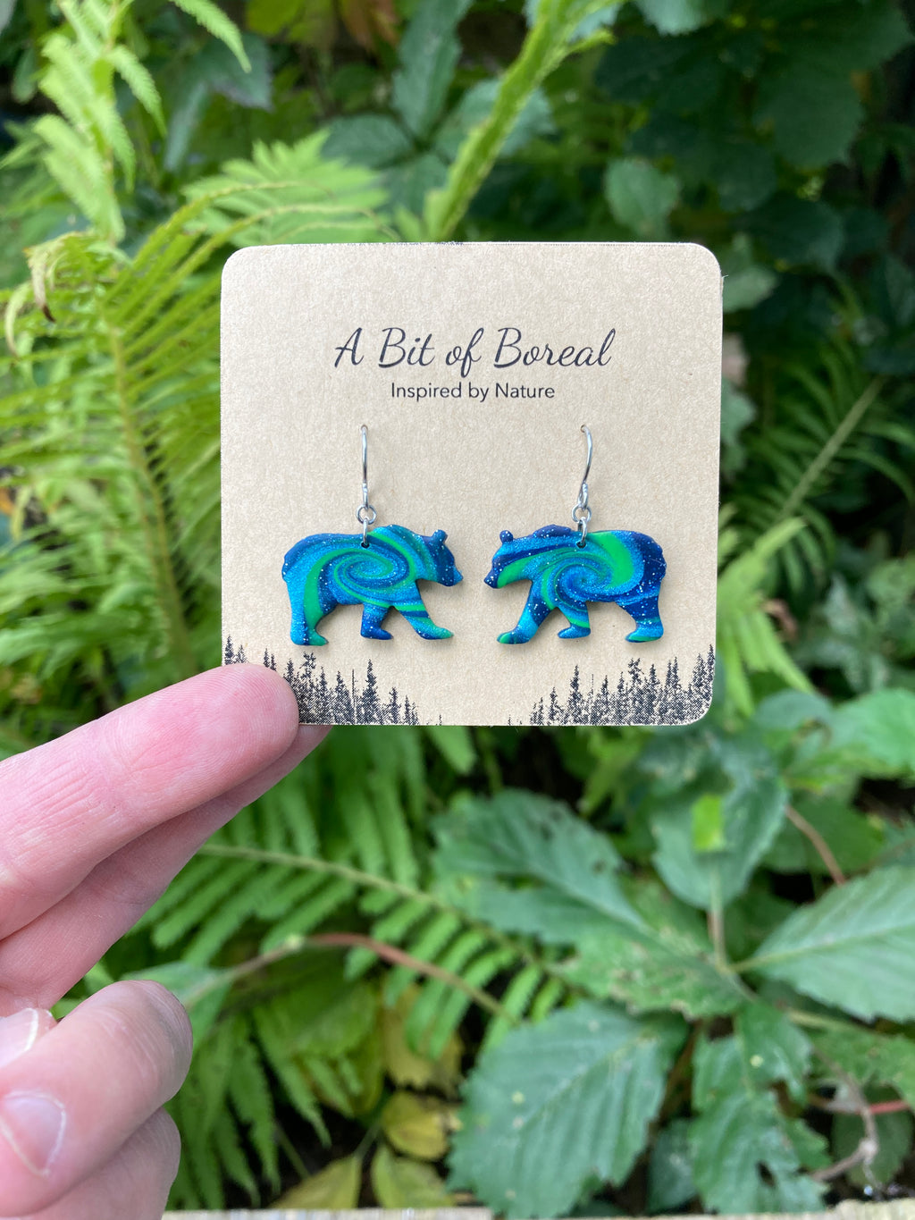 Northern Lights Bear Earrings