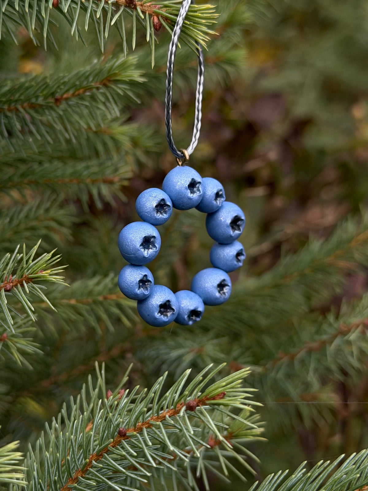 Blueberry Wreath Ornament