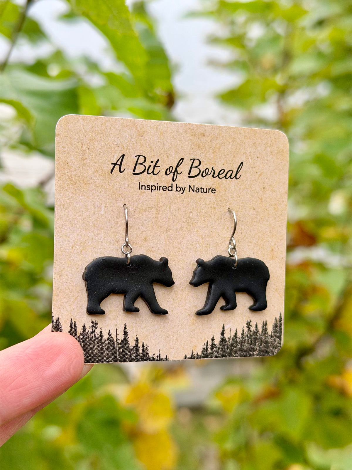 Black Bear Earrings