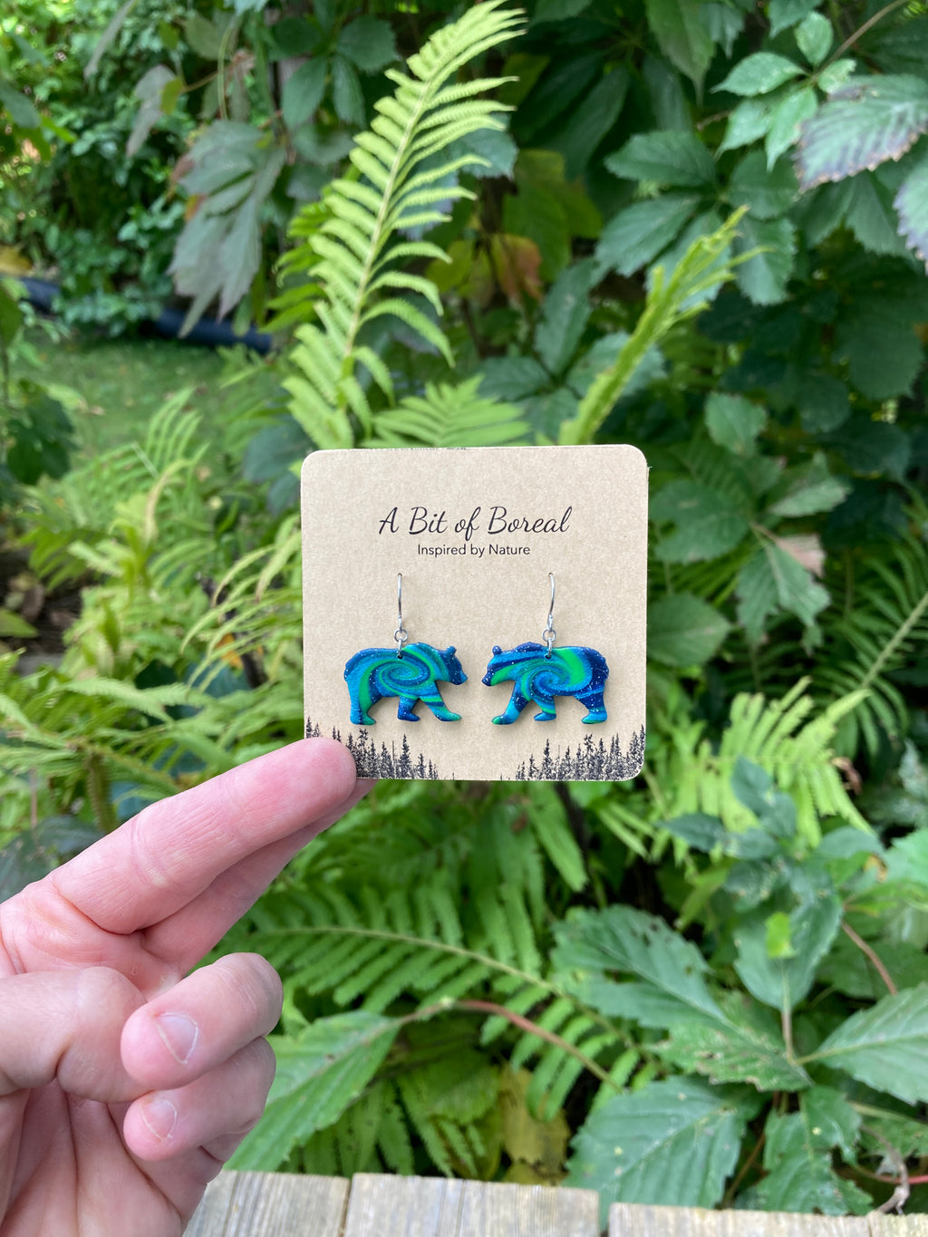 Northern Lights Bear Earrings