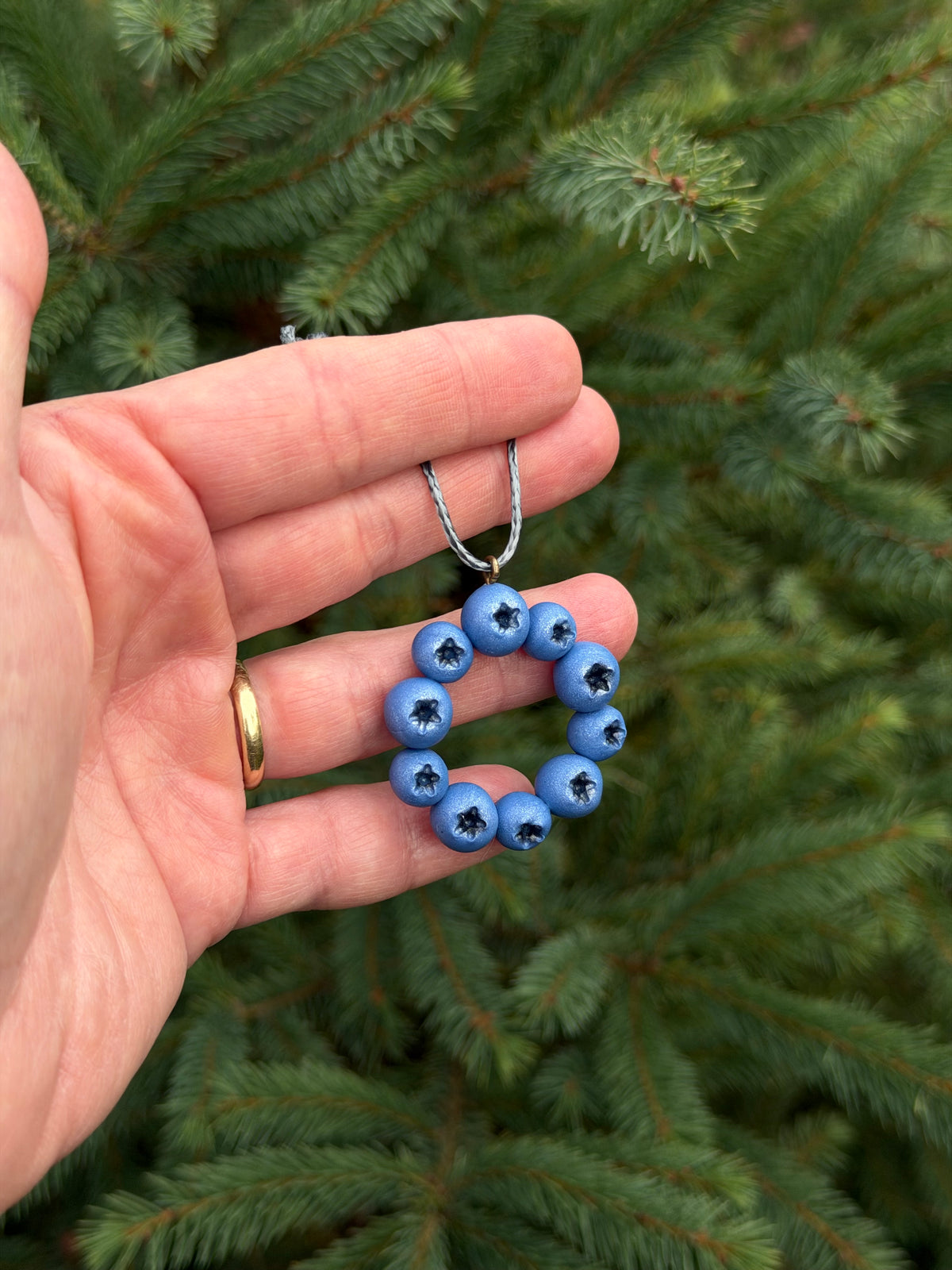 Blueberry Wreath Ornament