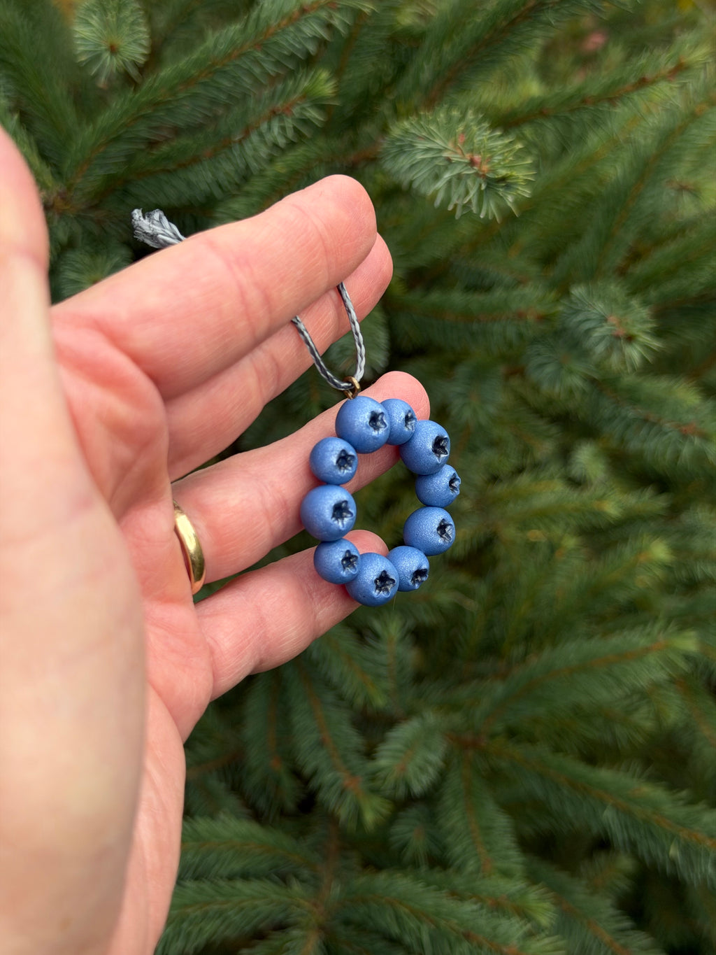 Blueberry Wreath Ornament