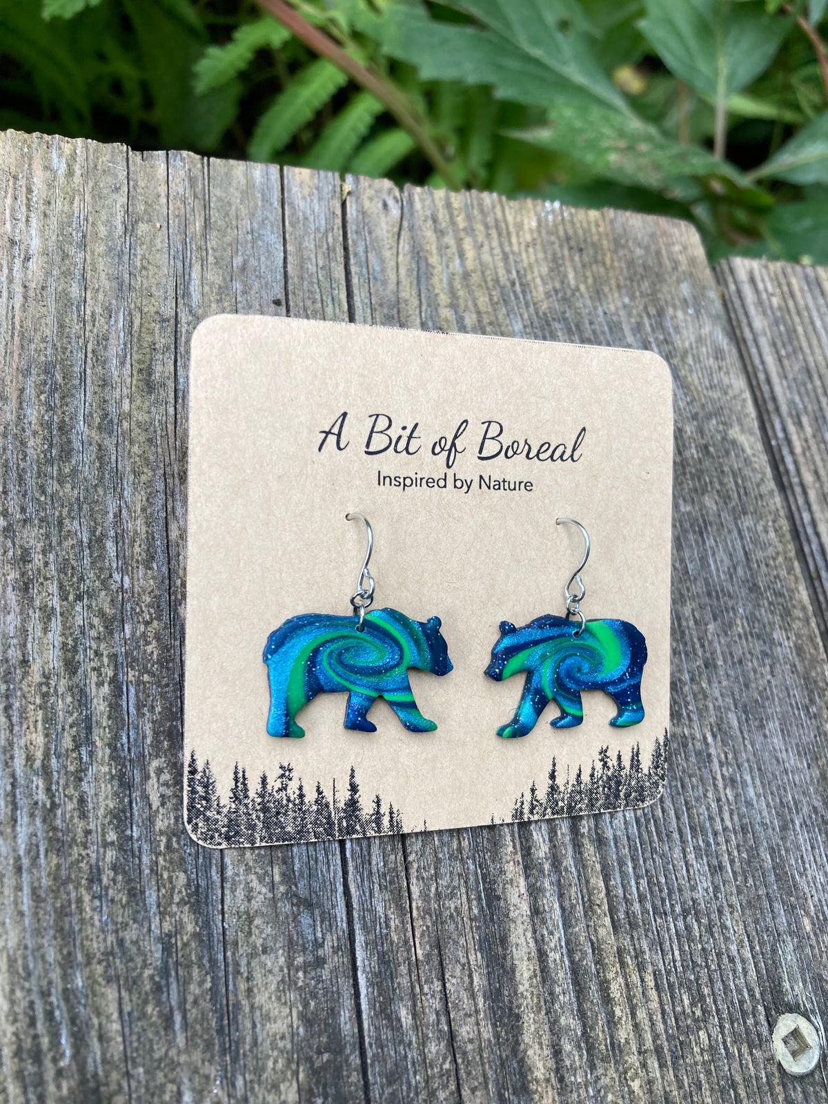 Northern Lights Bear Earrings