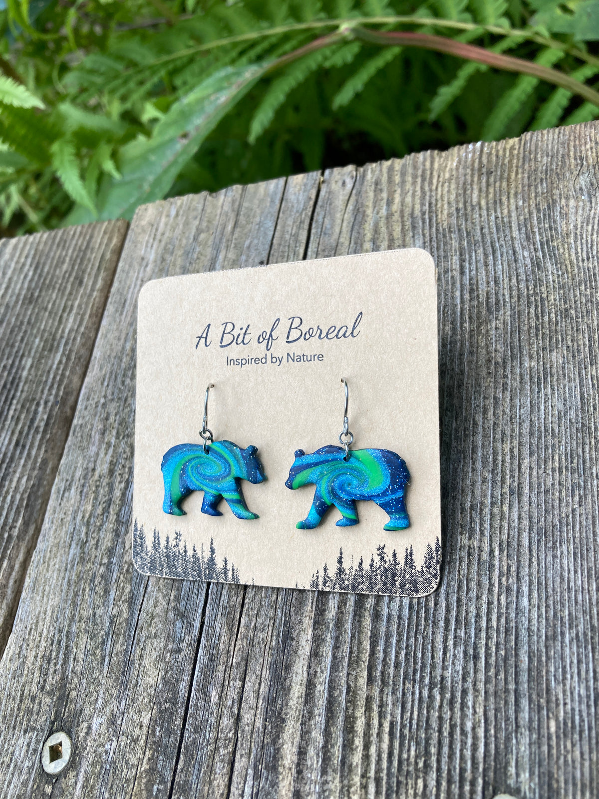 Northern Lights Bear Earrings