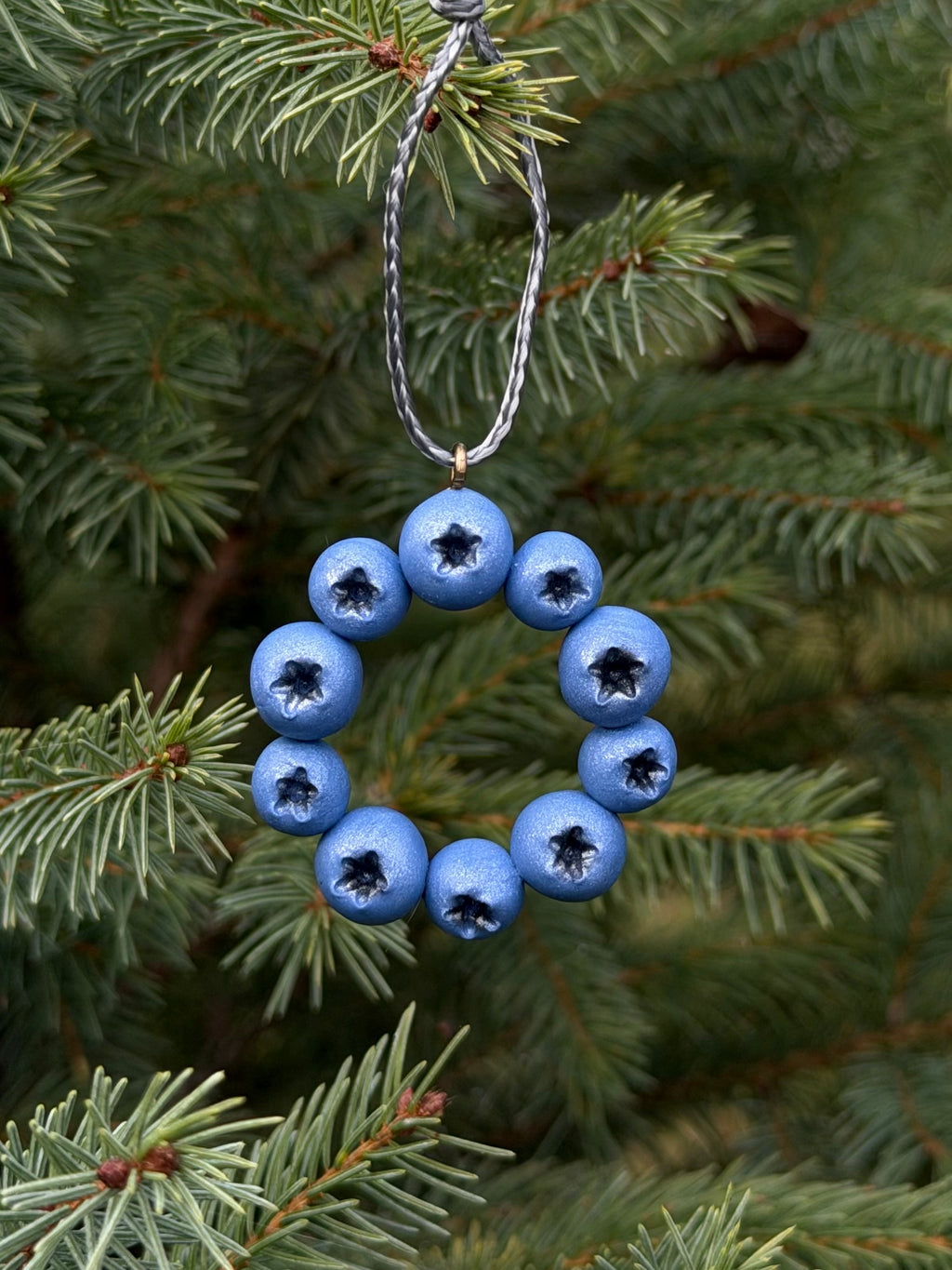 Blueberry Wreath Ornament