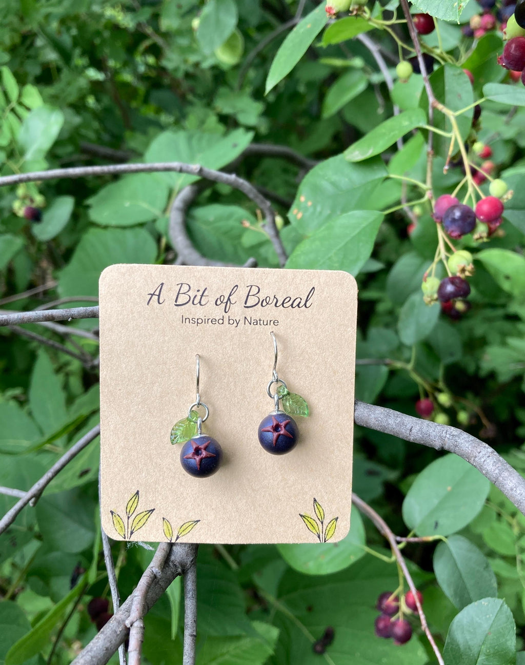 Saskatoon Berry Dangle Earrings