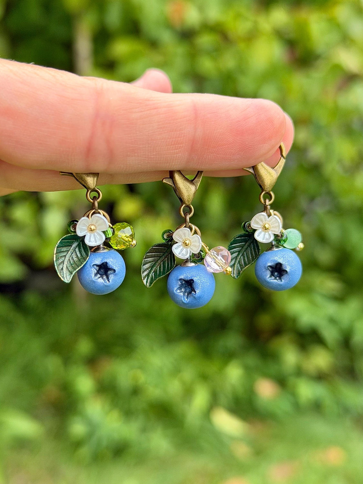 Blueberry charm for bag, purse or backpack