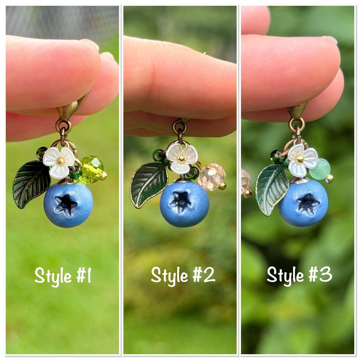 Blueberry charm for bag, purse or backpack