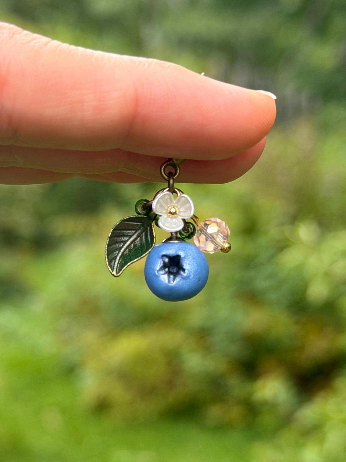 Blueberry charm for bag, purse or backpack