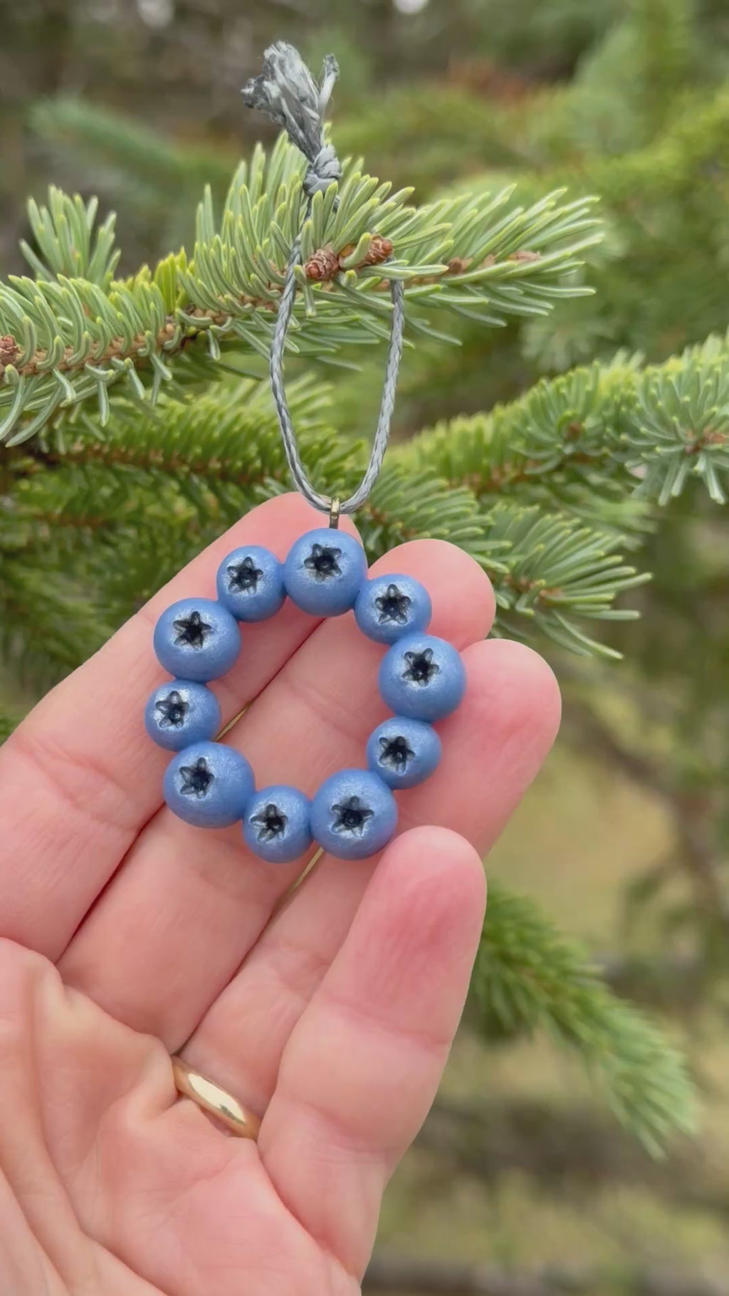 Blueberry Wreath Ornament
