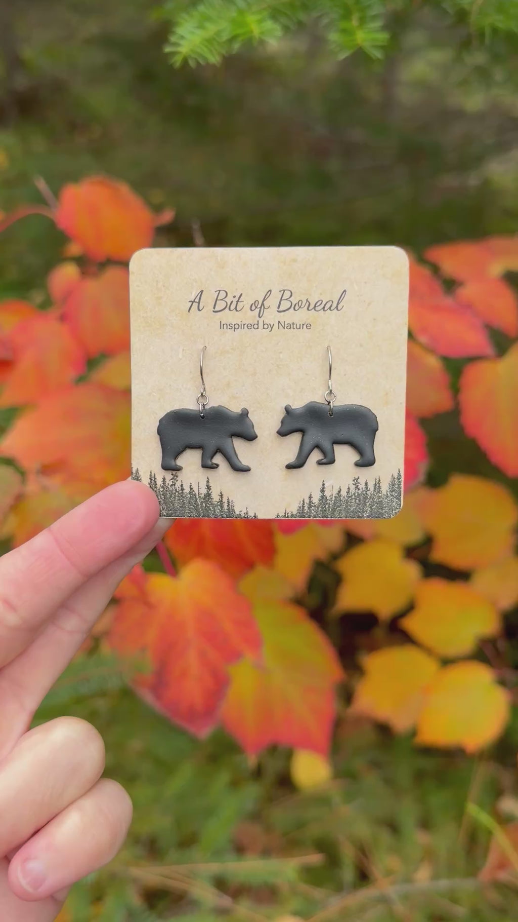 Black Bear Earrings