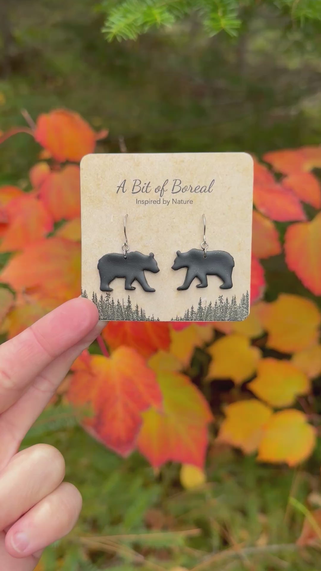 Black Bear Earrings